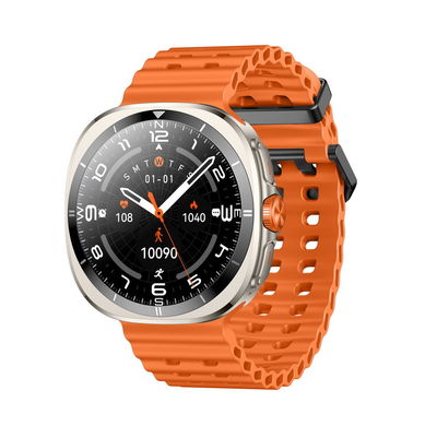 acheter KW298 alliage de zinc en forme ronde Smart Watch Noir orange élégant Grandes montres à visage rondes fabrication en ligne